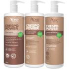 Kit Para Cabelos Crespos Power Apse Nutrição Shampoo, Condicionador e Creme de Pentear