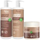 Kit Para Cabelos Crespos Power Apse Shampoo, Condicionador e Mascara