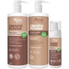 Kit Para Cabelos Crespos Power Apse Shampoo, Condicionador e Mousse