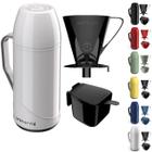 Kit Para Café Garrafa Térmica Roma 1 Litro Com Suporte para Filtro de Café 102/103 Açucareiro 350 ML