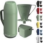 Kit Para Café Garrafa Térmica Roma 1 Litro Com Suporte para Filtro de Café 102/103 Açucareiro 350 ML - Unitermi