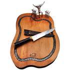 Kit para Churrasco Personalizado Artesanal Damascus Design - WOODBULL