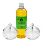 Kit Para Decoração Com 2 Lamparinas Bola 100 ml + 1 Frasco Fluido Citronela - Velas Jesusdecor