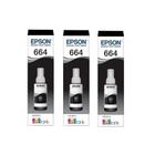 Kit Para Impressora 664 Com 3 Tintas Preto 70ml Bk