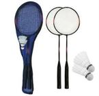 Kit para jogar Raquetes Badminton com peteca