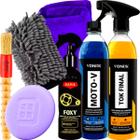 Kit Para Lavar Moto Shampoo Desengraxante Moto-v limpa Corrente Foxy Cera Carnauba Tok Final Vonixx