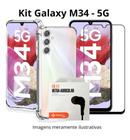 Kit para M34 - Capa Transparente + Pelicula 3D + Fone com fio para Samsung Galaxy M34 5G