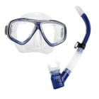 Kit Para Mergulho SeaSub Prata Máscara Splenda 3 + Respirador Aero Pro AzuL Acompanha Caixa Kit