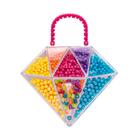 Kit Para Montar Bijuterias Miçangas Arco Íris/coração/diamante - Dm Toys