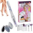 Kit para pedicure manicure removedor de calos completo com polidor de unhas lixador esfoliador e rachaduras