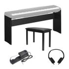 Kit Para Piano - Estante Yamaha L85 + Banqueta + Pedal Sustain + Fone de Ouvido