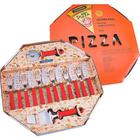 Kit para Pizza Tramontina Laminas em Inox Vermelho 14 Peças