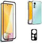 kit Para Redmi 12 lite 5G Película 3D vidro + Câmera 3D + Capinha Case