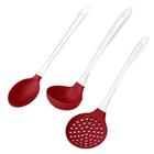 Kit Para Servir de Silicone Cabo Acrílico Vermelho - UD037 - Multilaser