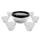 Kit Para Sobremesa Com 1 Bowl Com Tampa + 6 Potes de Sobremesa - Micromax