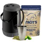 Kit Para Tereré 1 Garrafa Unitermi 2,5L Preta 1 Copo De Inox 200ml 1 Bomba Lisa Para Tereré 1 Erva Trot's 500g