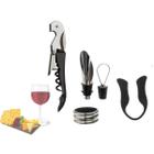 Kit Para Vinhos 4 Peças Acessórios Estojo Presentes Abridor