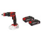 Kit Parafusadeira Drywall - Te-dy 18 Li - Solo com Kit Bateria Power X-change 2 Unidades 18v 2,5ah Preto - Einhell