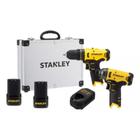 Kit Parafusadeira E Furadeira Impacto Schi10d2fk STANLEY + 2 Baterias 2Ah + Carregador Bivolt