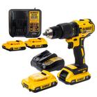 Kit Parafusadeira/Furadeira de Impacto Dewalt 20V Max com 4 Baterias de 2Ah e Carregador - DCD7781D2BR