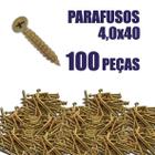 Kit Parafuso Chipboard para Madeira 40x40mm 100 PEÇAS