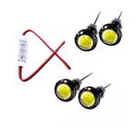 Kit Parafuso Led 23mm 4pçs + 1 Central Strobo 12v