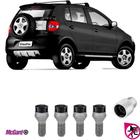 Kit Parafuso Trava Antifurto Roda Vw Crossfox Original Preto