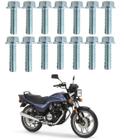 Kit parafusos cromados tampa motor lateral direita CB400 1980 a 1983 CB450 1984 a 1994 Honda