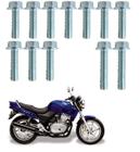 Kit parafusos cromados tampa motor lateral esquerda CB500 1997 a 2005 Honda CB500 Antiga