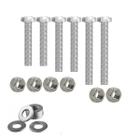 Kit parafusos inox suporte motor CG125 Titan ES/KS/KSE 2000 a 2004 CG125 Fan 2005 a 2008 Honda Fixação motor Chassi