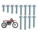 Kit parafusos tampa motor lateral esquerda CRF230F 2007 a 2020 CRF230 Nacional Honda