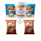 Kit Pasta de Amendoim 2 Leitinho + 1 Doce de Leite 450g + 2 Alfajores Brigadeiro 50g - La Ganexa