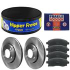 Kit Pastilha Disco Freio Peugeot 208 1.6 16v 2016 a 2017 Dianteiro Bosch Frasle