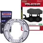 Kit Pastilha + Lona Freio Apache 150 Valencia Brakes/Fabreck