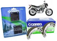 Kit Pastilha Lona Freio Cobreq Cg Sport Titan 125 150 De 2000 Ate 2008