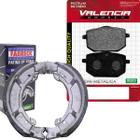 Kit Pastilha + Lona Freio Dt 180 Z/ Tdr 180 1988 a 1992 Valencia Brakes/Fabreck