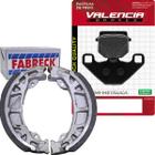 Kit Pastilha + Lona Freio Honda Cb 125 Tt 1990 Valencia Brakes/Fabreck