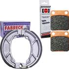 Kit Pastilha + Lona Freio Ml 125/ Cbx Strada 200 Fischer/Fabreck