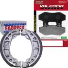 Kit Pastilha + Lona Freio Nsr 50 1989 a 1990 Valencia Brakes/Fabreck