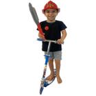 Kit Patinete Dm Toys Corrida Radical + Fantasia Kit Bombeiro