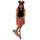 Kit Patinete Infantil 3 Rodas 50KG Menina + Fantasia Minnie