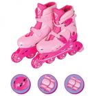 Kit Patins e Acessorios Rosa 30-33 Fenix Ad01r  Fenix Brinquedos 