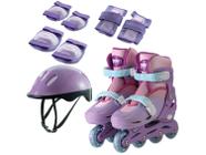 Kit Patins Infantil In Line Zippy Toys Rosa