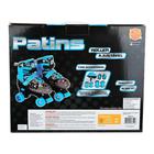 kit Patins Roller Ajustável Azul Menino 34-37 Dm Radical