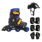 Kit Patins Roller Infantil Masculino 3 Rodas Rollerblade