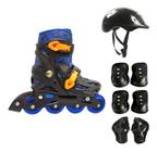 Kit Patins Roller Inline Completo + Proteção Adulto Infantil