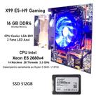 Kit PC Gamer X99 Xeon E5 2680v4 14 Núcleos (Ryzen 5 5600) + 16GB DDR4 + SSD 512GB +Cooler 2 Fans LED