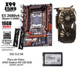 Kit PC X99 Gaming + Xeon E5 2680v4 14 Núcleos (Ryzen 5 5600) + 16GB DDR4 + RX 580 8GB + SSD 512 GB - Intel