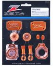 Kit Peças Anodizadas Billet Kit Zeta Ktm 250/350/450 Sx-F/Xc-F 13/22-Laranja