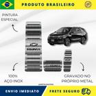 KIT Pedaleira de Carro E Descanso de PÉ 100% AÇO INOX modelo do carro Chevrolet Equinox 2017 Acima, Envio Rápido Brasil